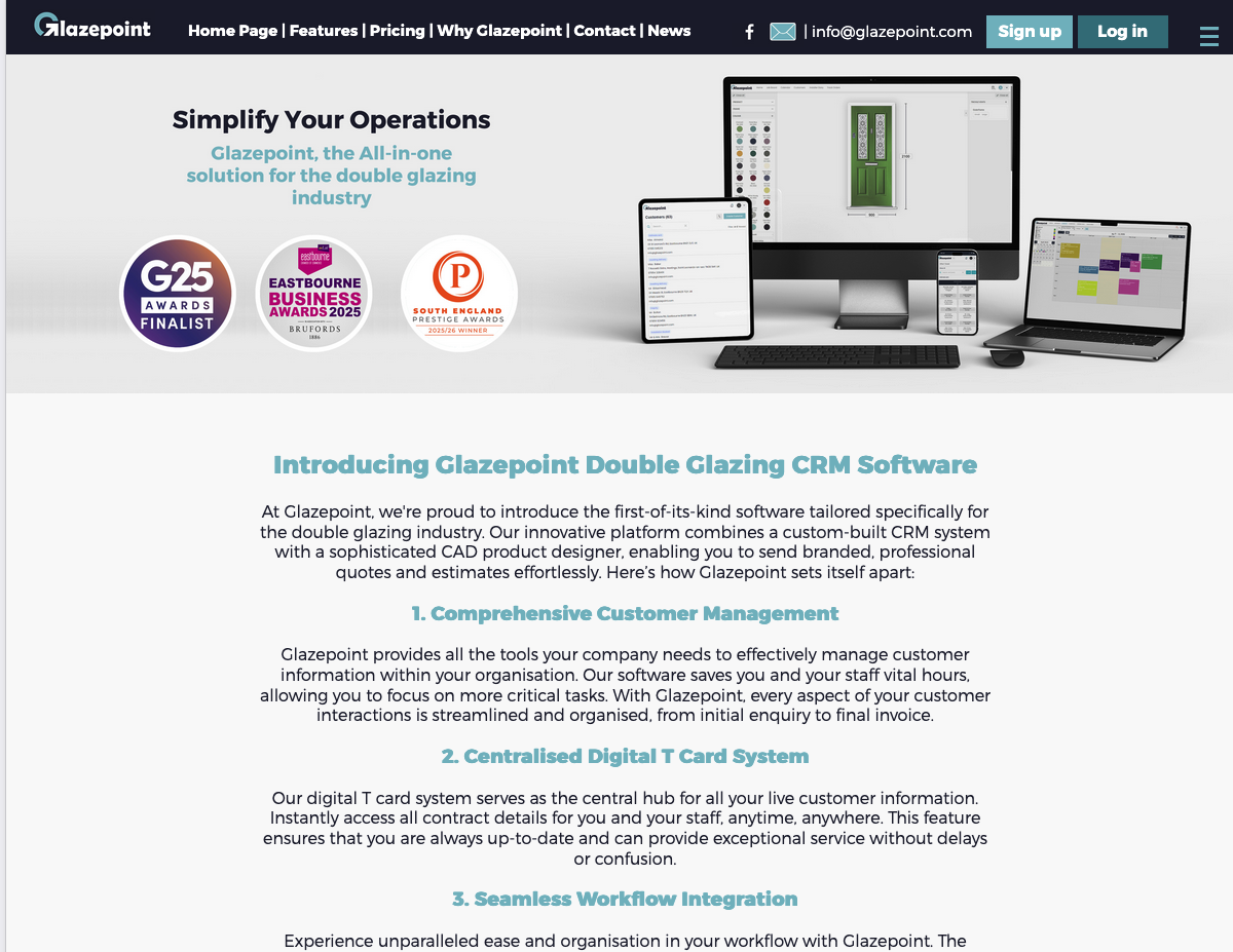 Glazepoint CRM & Quoting Platform